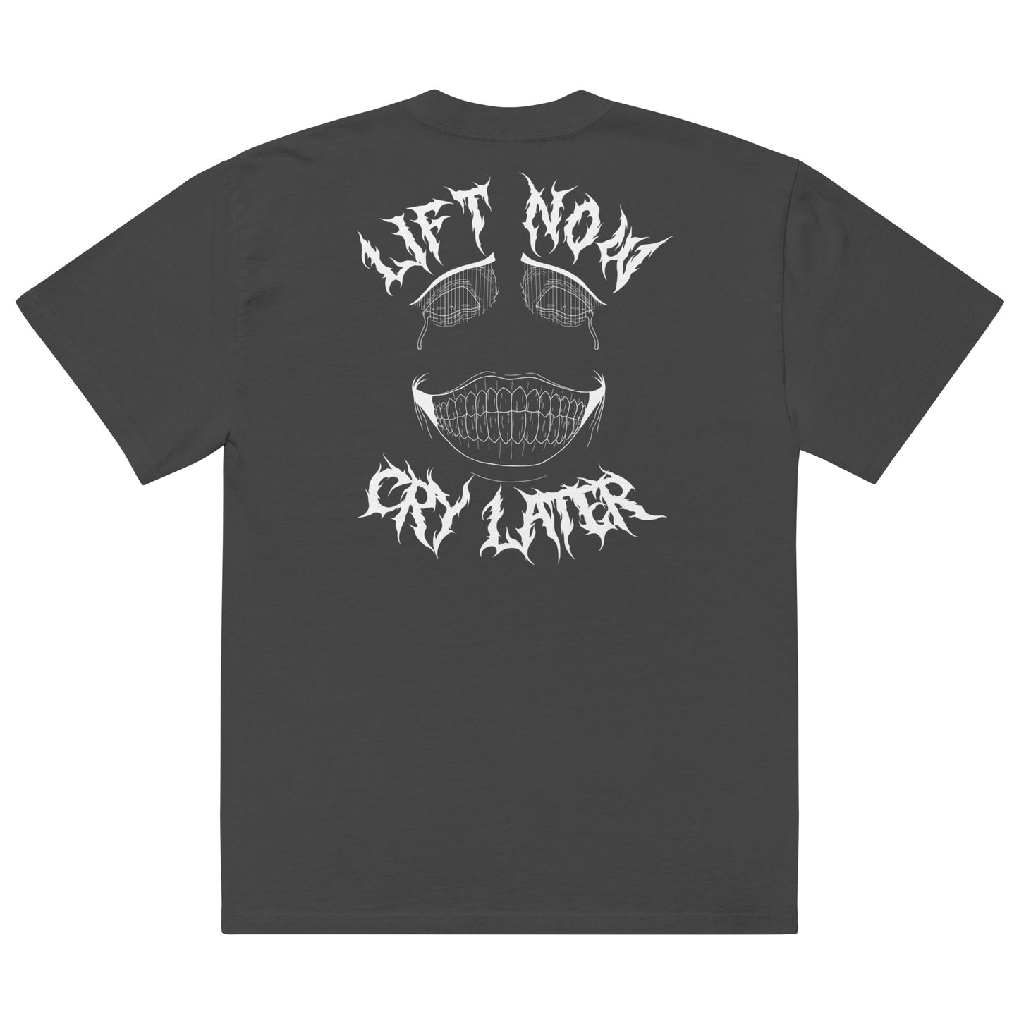 NEW!! Oversized Tee With Lift Now Cry Later Print