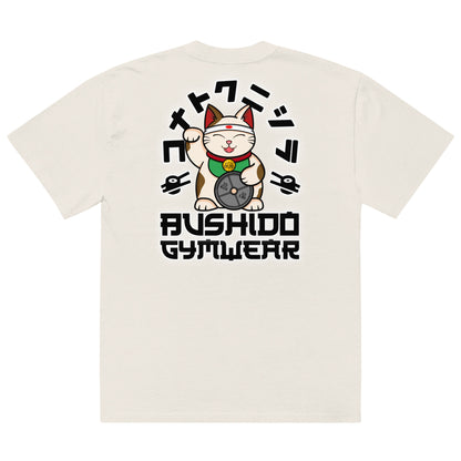 Oversized Tee With Maneki-neko Print