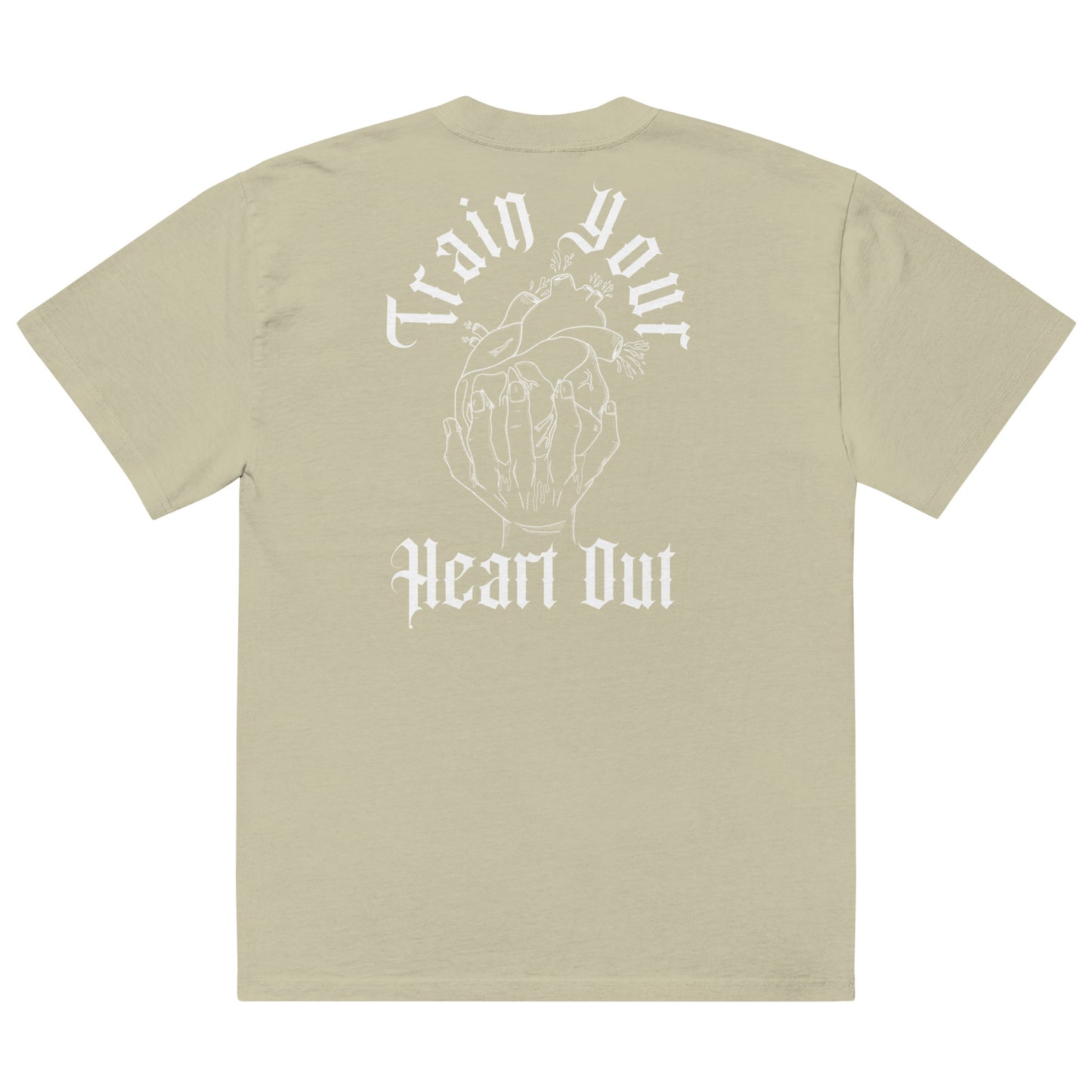 NEW!! Oversized Tee With Train Your Heart Out Print