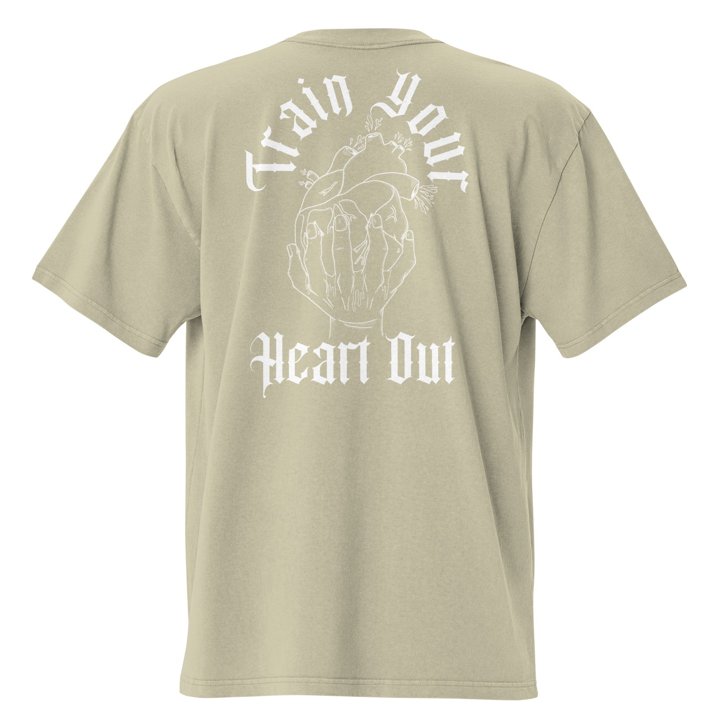 NEW!! Oversized Tee With Train Your Heart Out Print