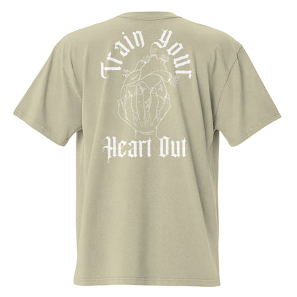 NEW!! Oversized Tee With Train Your Heart Out Print