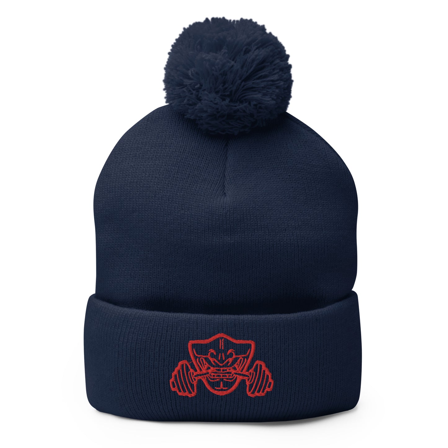 Pom-Pom Beanie with Embroidered Bushido Logo